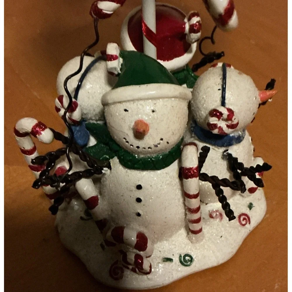 Snowman Tealight Candle Holder‎ Lamp With Shade Christmas Holiday,